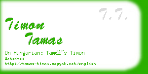 timon tamas business card